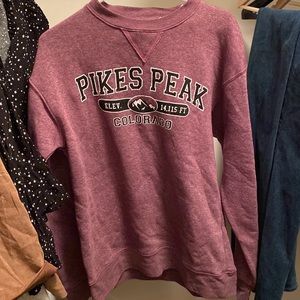 Pikes peak Colorado maroon /purple sweatshirt